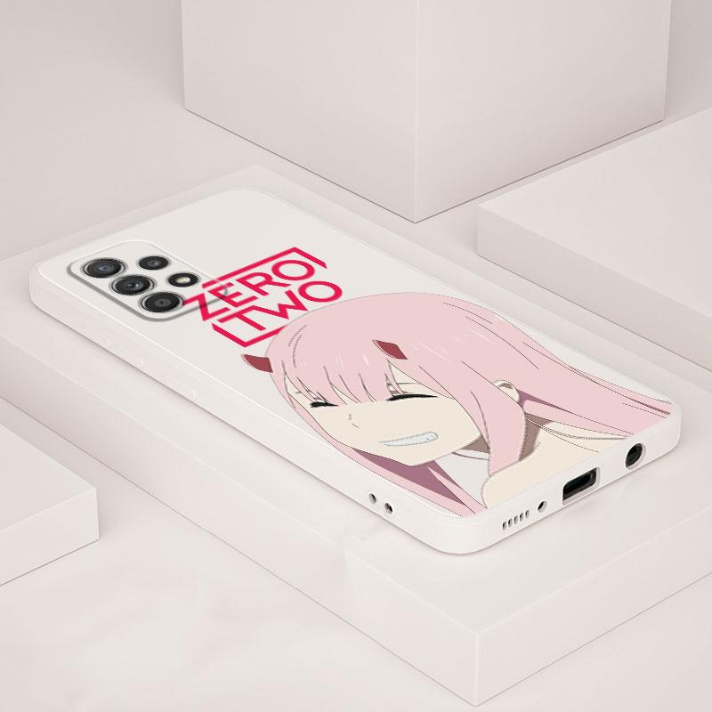 Zero Two Peoples Case For Samsung Galaxy A73 A52 A33 A52s A23 A72 A22 A13 A13 A12 A32 A53 A42 Soft Square Liquid Cover