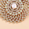 Sunflower Brooch Pin for Women, Rhinestones Inlaid Badge for Dress, Coat, Shawl, Decorative Collar Pin for Mother, Wedding