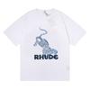 Sommer Herren Damen Leopardenmuster Kastenform Oversize Baumwoll-T-Shirt 100% Baumwolle T-Shirt