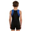 Jungen Rundhals Ärmellos Leotard Bodysuit Jumpsuit Shorts Set Gymnastik Yoga Workout Wettkampf