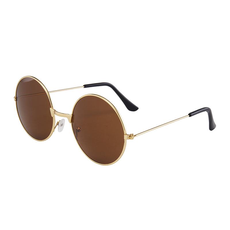 Retro Round Sunglasses: Unisex Metal Frame with Mirror Lenses