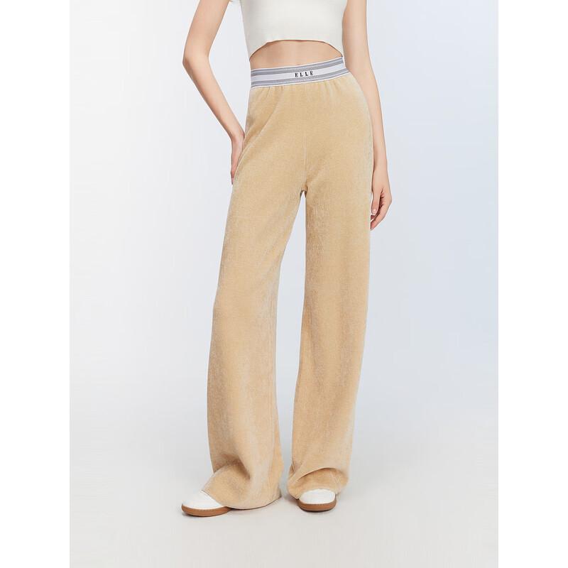 ELLE Women s French-Style Wide-Leg Casual Pants M
