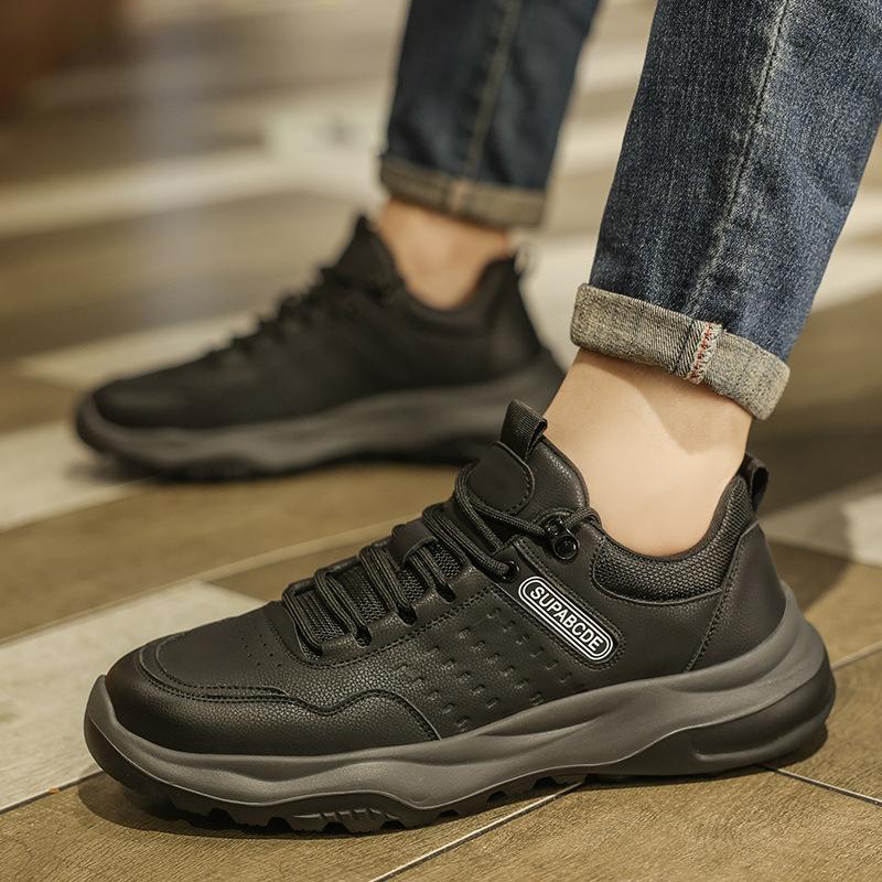 Casual leather shoes 2025 men's leather shoes men's running sports lightweight breathable spring and autumn trend men's shoes