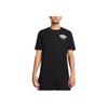 Under Armour Grounds Sports Lifestyle Series Logo Design Round Neck Breathable Training Short Sleeve T-Shirt Men T-Shirts Black 1387718-001
