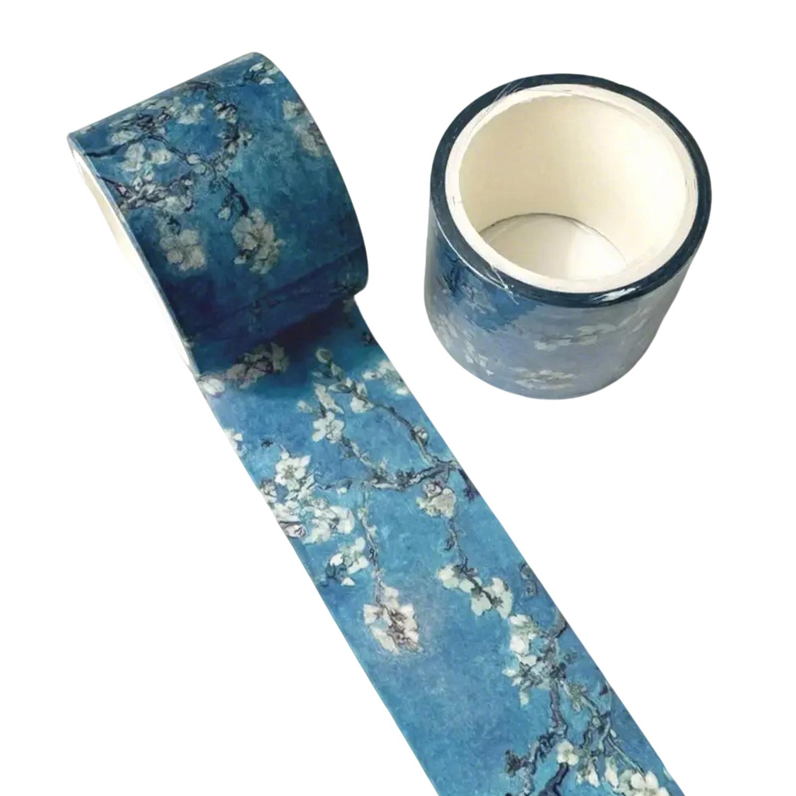 

Aesthetic Washi Tape 30mm Wide Oil Painting Decorative Tape Craft Supplies for Scrapbooking Journal Photo Album Wrapping B