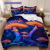 Mushroom Pattern Bedding Quilt Set Quilt Cover Pillowcase Home Decoration Birthday Gift (1 * duvet cover + 2 * pillowcase, without core)