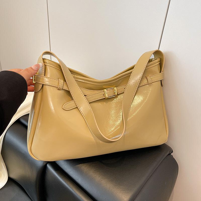 Women s Large Capacity Lock Tote - Luxury Single Shoulder Bucket Bag