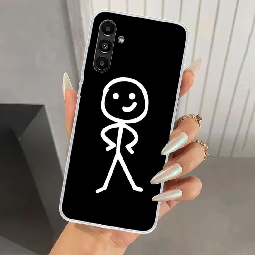 Cartoon Stickman Matchman Phone Case for Samsung Galaxy A16 A26 A36 A56 A15 A25 A35 A55 A14 A24 A34 A54 A13 A23 A33 A53 A05S A04