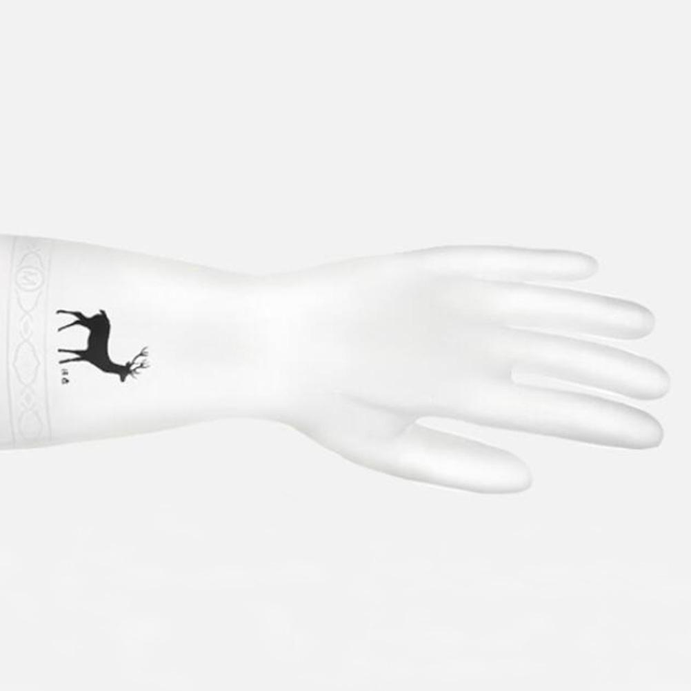 1 Pair Reusable Translucent Pvc Kitchen Cleaning Waterproof For Dishwashing Household Tasks Washing Gloves Kitchen Gloves
