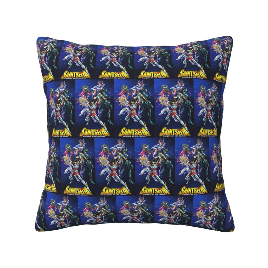 Knights Of The Zodiac Saint Seiya Square Pillowcase Cushion Cover Pillow Case Throw Pillow Cover for Home Sofa Living Room