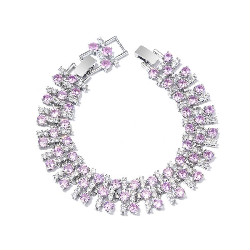 

Новый европейский и американский роскошный цветочный браслет из циркония высокого класса, изысканный и элегантный, не выцветающий для женщин