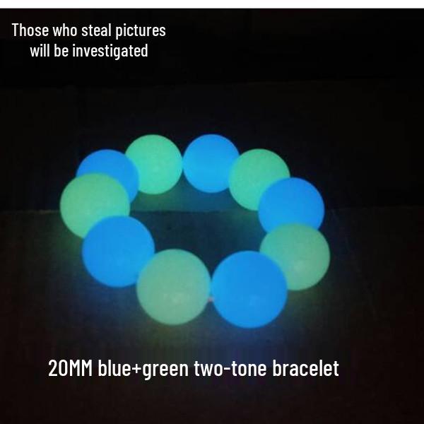 Świecąca w ciemności bransoletka dla par - Fluorescencyjny kamień Nocna Perła dla mężczyzn i kobiet