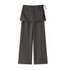 Design-Forward High-Waisted Drapey Skirt Pants Suit - Slim-Fit Casual Wide-Leg, Spring/Summer 2026