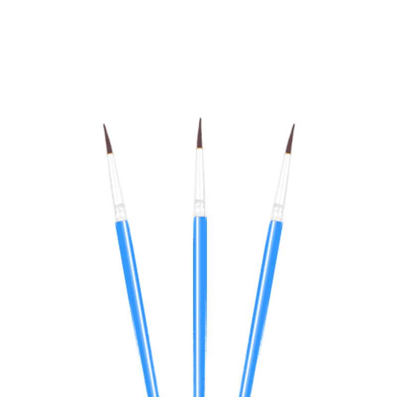 12.5CM Fine Point Paintbrush - Black Nylon Bristles for Watercolor & Acrylic.
