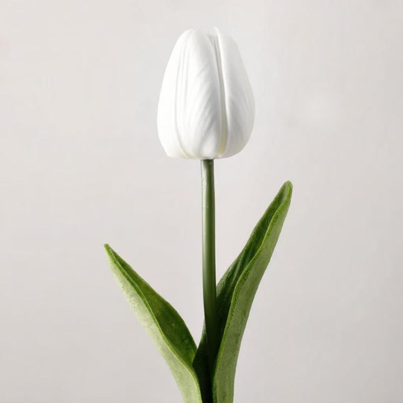 

5/10 шт. Штучні квіти Садові тюльпани Квіти з ефектом реалістичності Букет тюльпанів Декор Весілля на Різдво Цукерки Весілля День народження 5pcs білий
