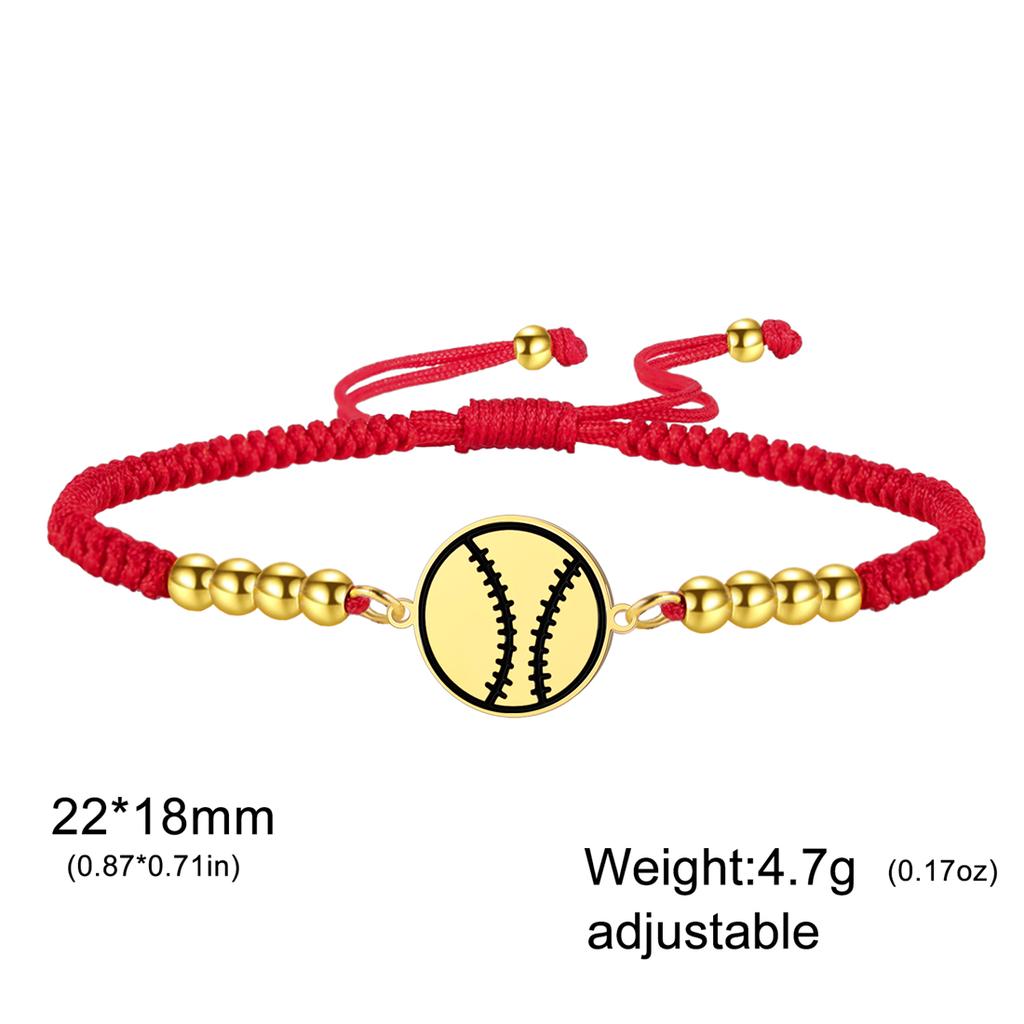 EUEAVAN Basketball Volleyball Baseball Rugby Bracelet Stainless Steel Fashion Geometric Bracelet for Women Men Jewelry Gifts