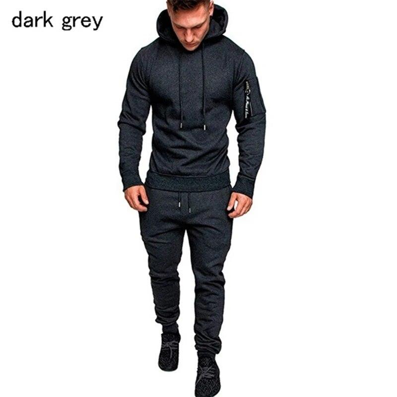 Herren Sportanzug Männer Langarm Hoodies Hosen Streetwear Sweatshirt Hosen Trainingsanzug Jogginganzüge