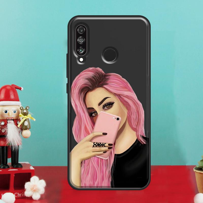 Fashion Girl Art For Huawei Nova 9 10 SE 12i 12s 11i 8i Y90 Y60 Y70 Y72 Y73 Y61 Y91 P60 Pro P30 P40 Lite Case