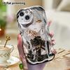 Phone Case: 2D flat, suitable for iPhone 18 17 16 15 14 13 12Pro protective case, white-haired heterochromatic girl, perfect Christmas and Halloween h
