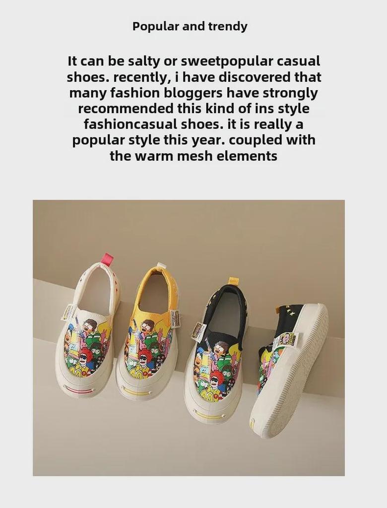 2024 Women's Korean Style Slip-On Canvas Flats - Casual Fashion