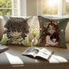 I-Identity V Memory Little Girl A-Alice Deross Cushion Cover Pillowcase Anti-Dustmite Invisible Zipper Short Plush Sofa Cushion