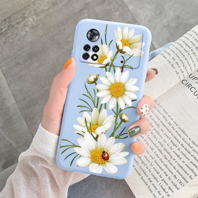 For Poco X4 Pro 5G M4Pro Cover Funda Vintage Flower Leave Protective Cover TPU Capa For Xiaomi Poco X4 Pocox4 X 4 M4 Pro Coque