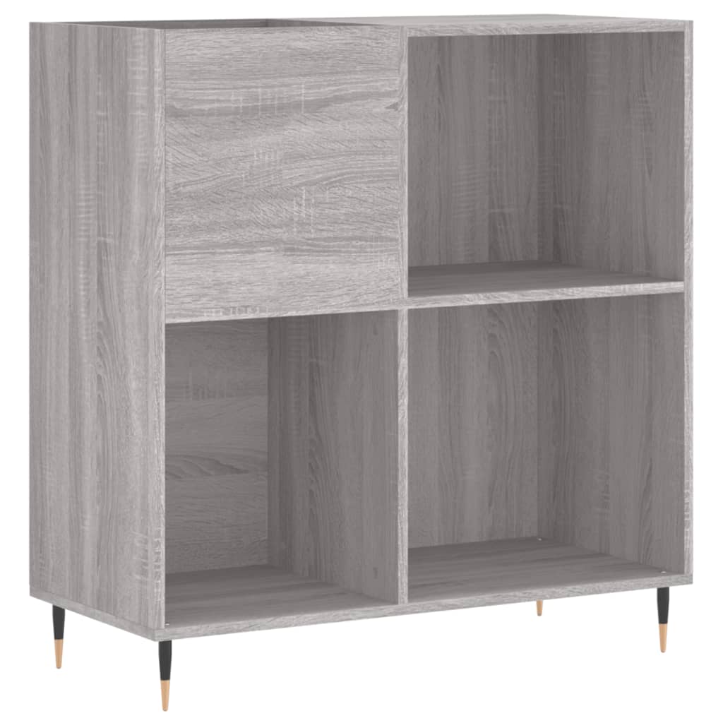 Record Cabinet Gray Sonoma 84.5 x 38 x 89 cm Engineered Wood