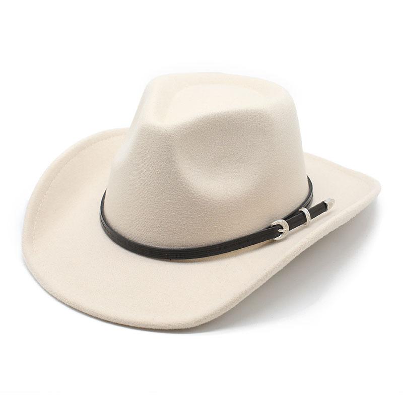 British Felt Hat Retro Top Hat Woolen Men'S And Women'S Western Cowboy Hat, Felt Hat