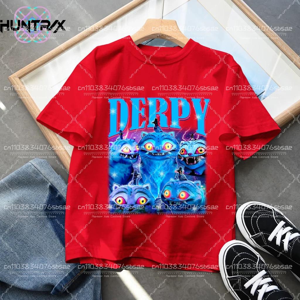 Sommarbarn T-shirt KPop Demon Hunters Rundhalsad Tecknad Flickor Pojkar T-shirt Vardaglig Tryck Mode Vardagliga Flickkläder