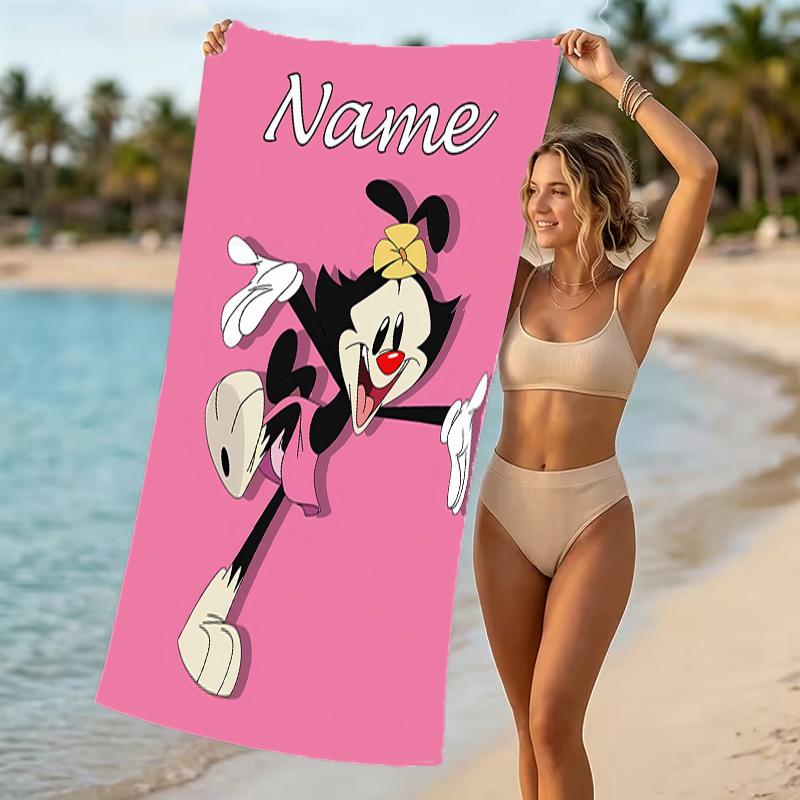 Customizable personalized beach towels Animaniacs themed designs.Suitable for the beach, yoga, sports;ideal as beach accessories