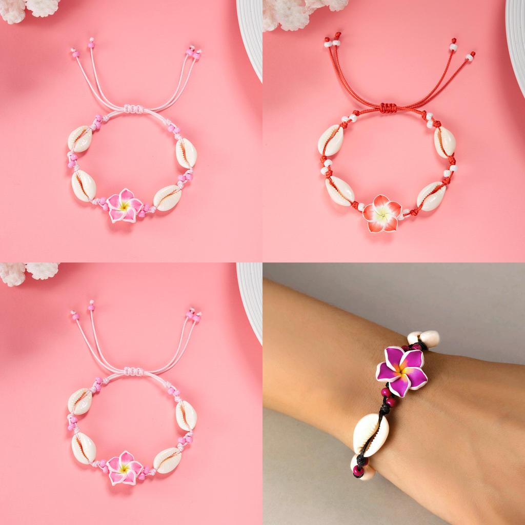 Elegante Halskette mit Muschelanhänger aus weichem Ton mit verstellbarer Kette für Urlaubsgeschenke und Freizeitkleidung