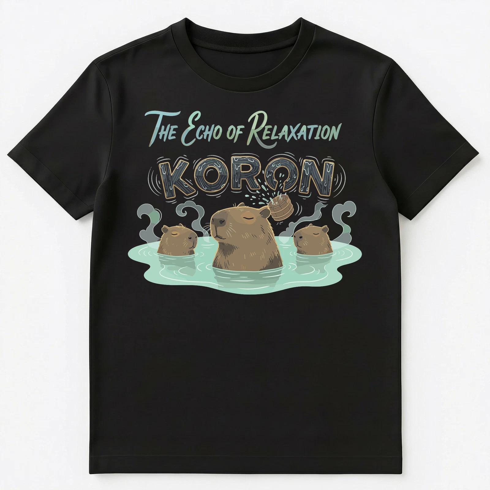 Capybara Enthusiast Soothing Hot Spring Animal Koron Unisex T-Shirt 4XL