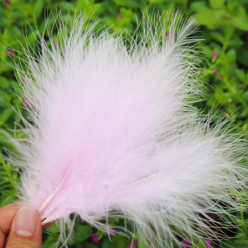 50Pcsdiy Color Feather Full Fleece Turkey Feather Clothing Antique Headdress Pet Toy Handicraft Decoration