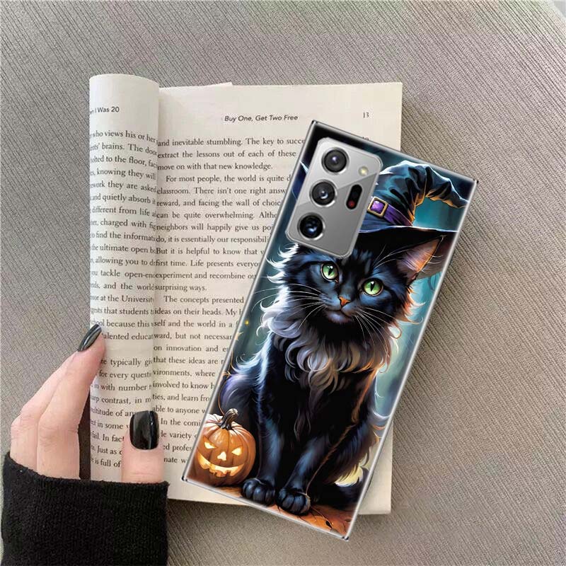 Halloween Magic Cat Phone Case for Samsung A17 A37 A57 A54 A14 A24 A34 A07 A04S A02S A12 A22 A32 A52S A16 A26 A36 A56 A72 Galaxy