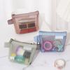 Change Storage Bag Mini Coin Purse Lipstick Kosmetická taška Fresh Color Card Bag Clear Mesh Bag Girl