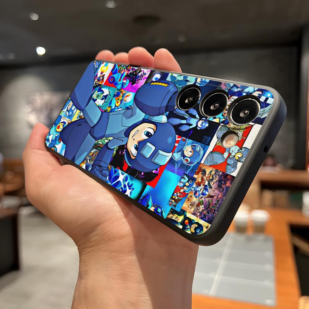 R-Rockman M-Megaman Cool Phone Case For Samsung A56 A36 A26 A16 A15 A25 A35 A55 A14 A34 A24 A54 Black Soft Shell