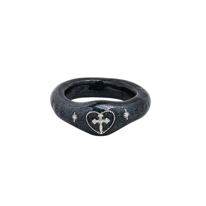 Nff Crucifix Heart Ring