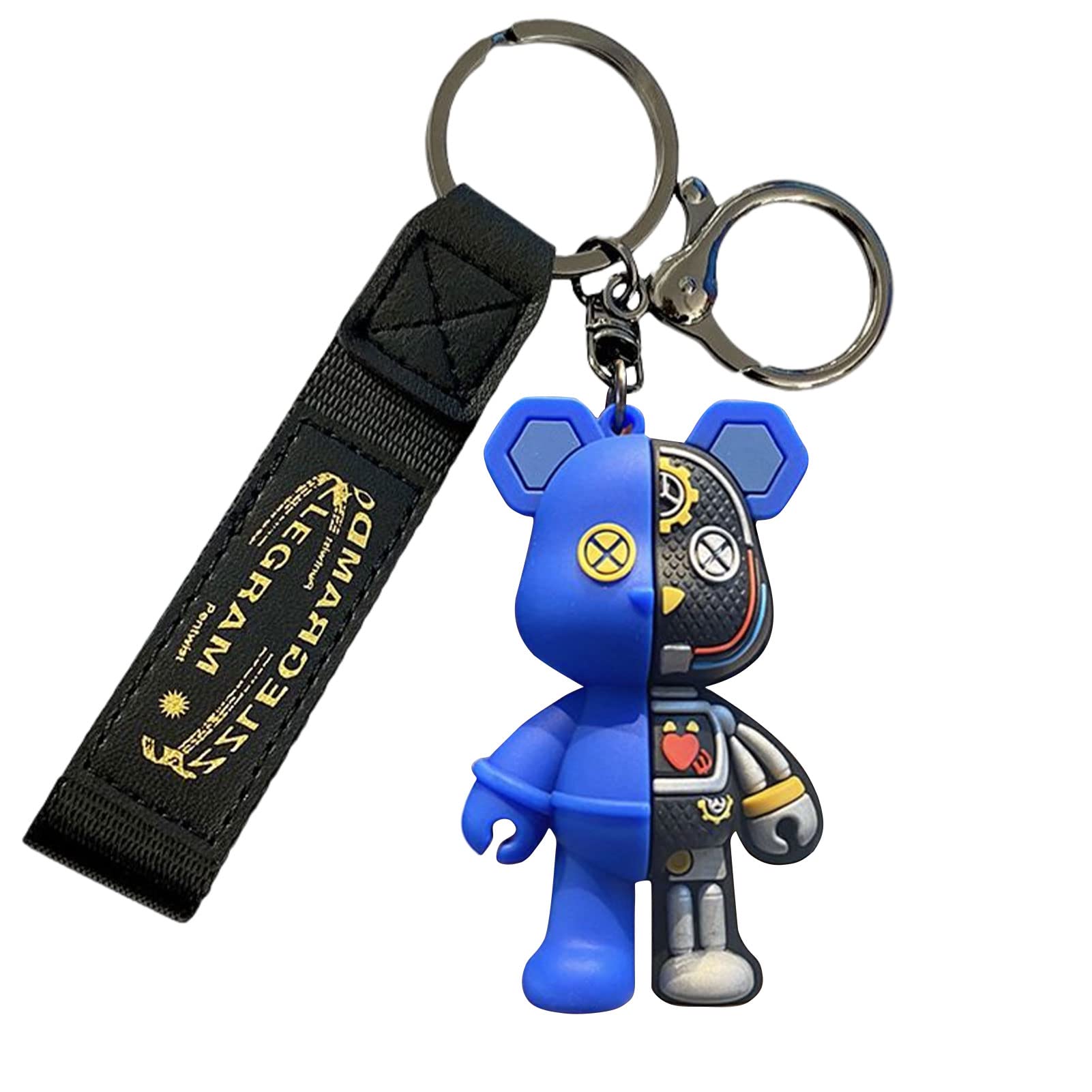 

[Moerstar] Robot Bear Bag Charm Keychain Cute Keychain Robot Bear 3D Keychain Multifunctional Cute Fashion Key House Accessories Multicolor Popul