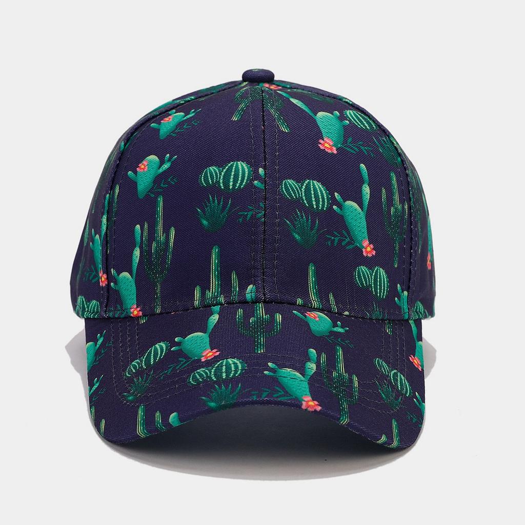 Tropisches Kaktusmuster Vollprint Baseballkappe Damenmode Atmungsaktive Sonnenschutzkappe Herren Sommer Outdoor-Sport Papa-Hüte