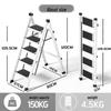 Folding Small Indoor Ladder: Multi-functional A-frame with Non-slip Steps, 2 or 3 Steps