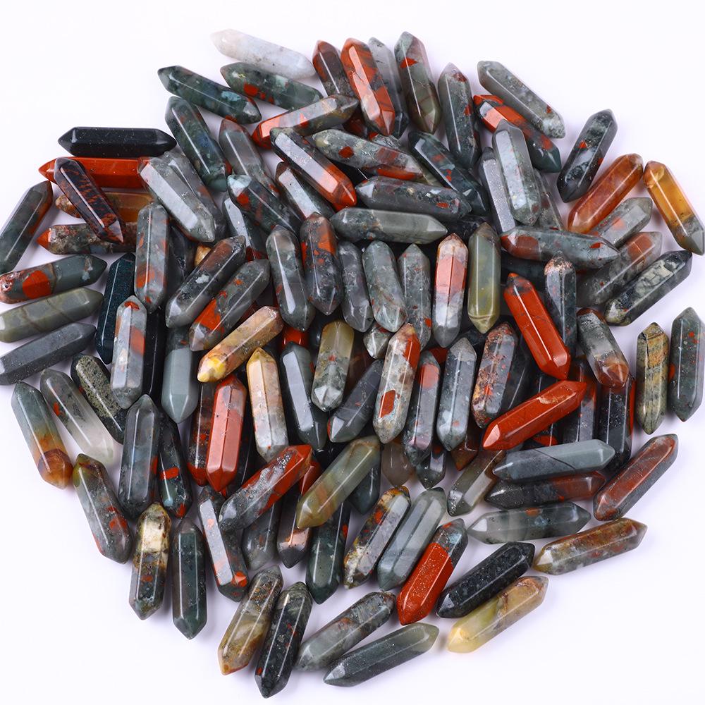 Amazonita Ponta Dupla Coluna Hexagonal Gema Semipreciosa Polida