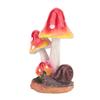 Cute Animal Mushrooms Lawn Decorations Gardens Courtyard Ornaments(Red)