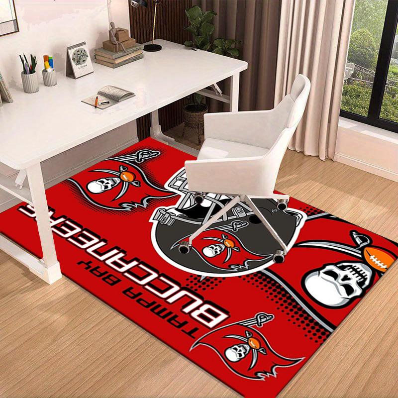 Tampa Bay Buccaneers Helm Bereichsteppich für Büro, Stuhlmatte, Dekorativer Teppich Wohnzimmer Matte, Große Größe Fan Geschenke Weihnachtsgeschenke