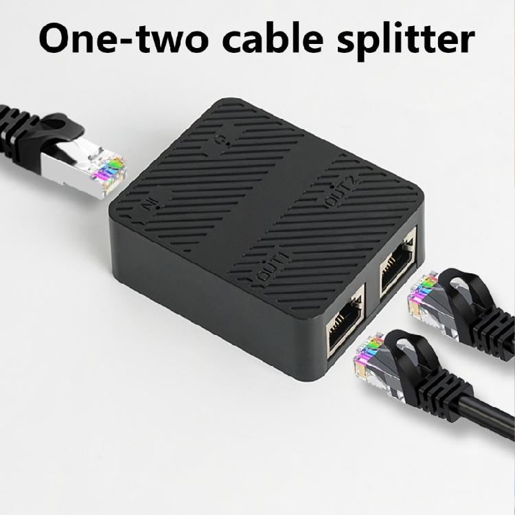 Gigabit Ethernet Splitter 1 to 2 networking Ethernet Splitter LAN Splitter with Power Cable RJ45 Splitter 100/1000Mbps