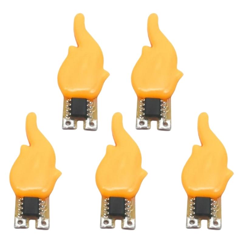 5Pcs LED Filament 1800K Diode Party Decoration Light Bulb Flame Shaped LED Filament Bulb Candle Light Easy to Use