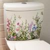 Flower&Butterfly Toilet Tank Sticker Self Adhesive Sticker Bathroom Wall Sticker