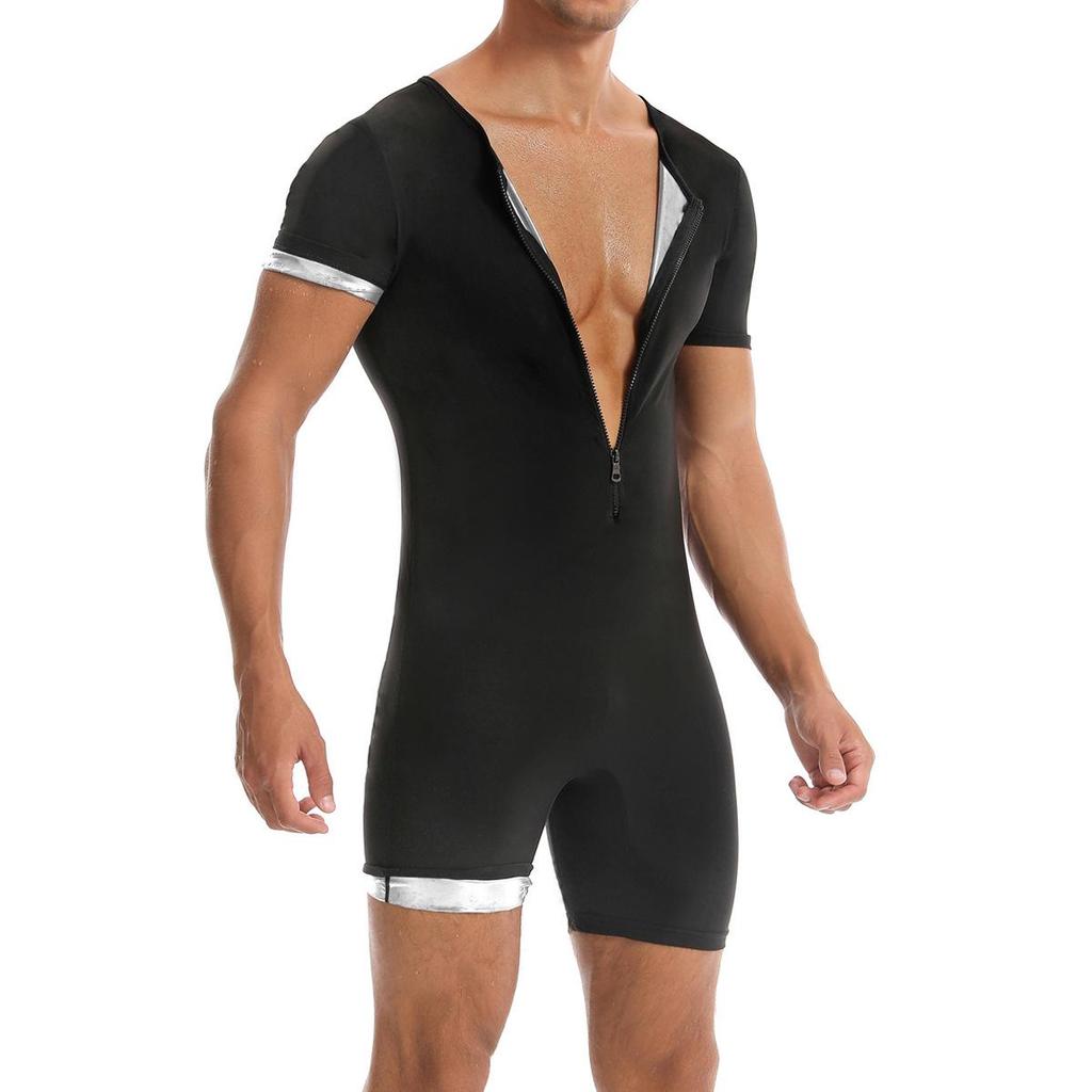 Heren Europees-Amerikaanse Fitness Sauna Bodysuit – Hoge Zweet Body Shaping Pak