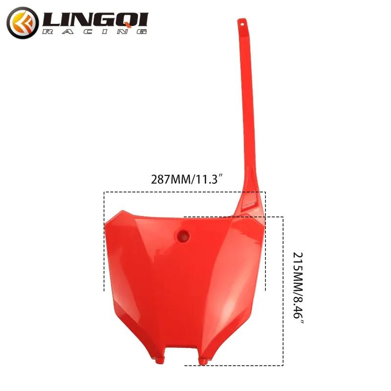 LINGQI RACING Number Plates Fairing Front Plastic Cover Name Panel For CRF450 CRF450RX Off Road Motocross Dirt Bike