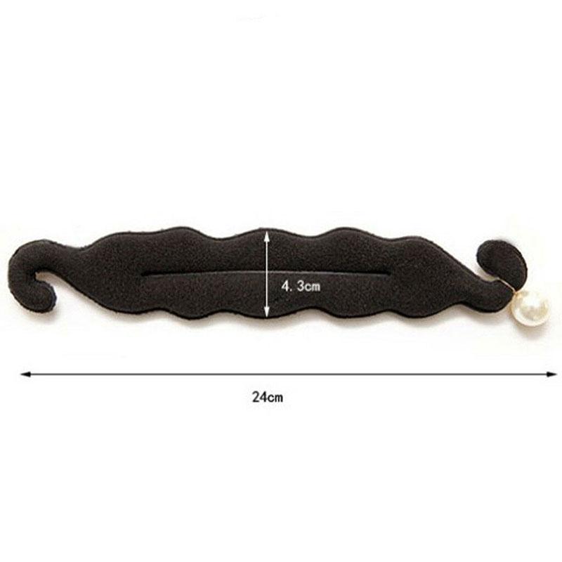 Magic Sponge Clip Foam Donut Hair Styling Bun Maker Curler Tool Ring Twist Black