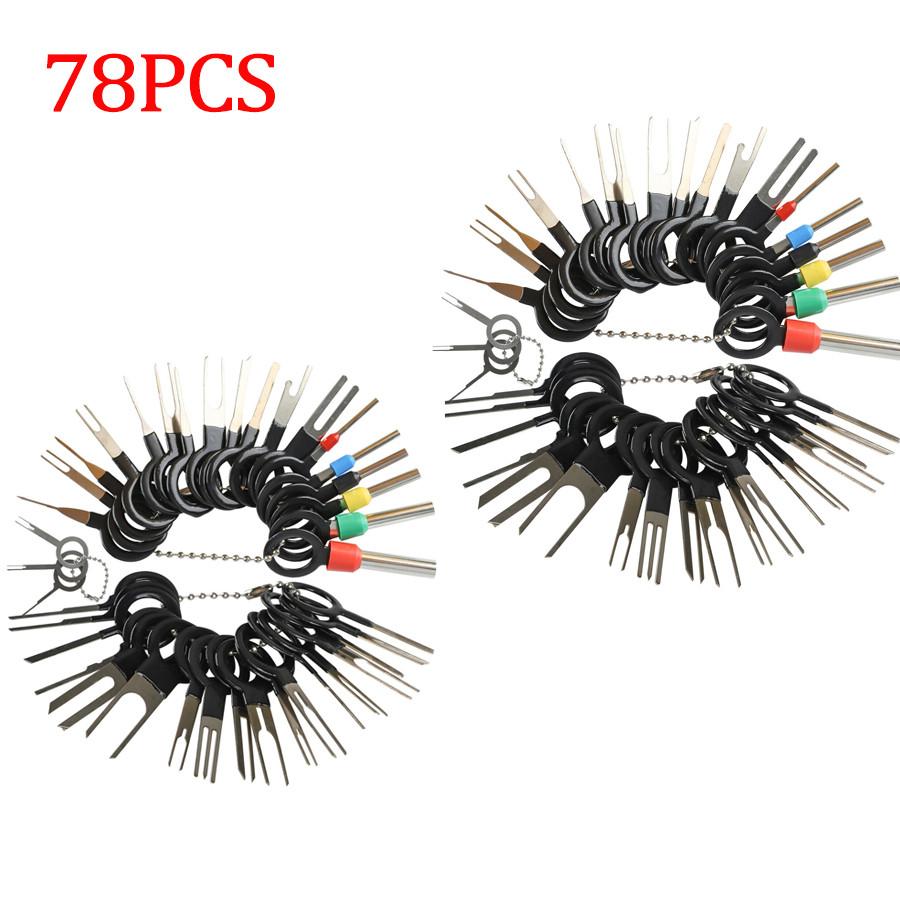 

78PCS Wire Terminal Removal Tool Car Electrical Wiring Crimp Connector Pin Kit